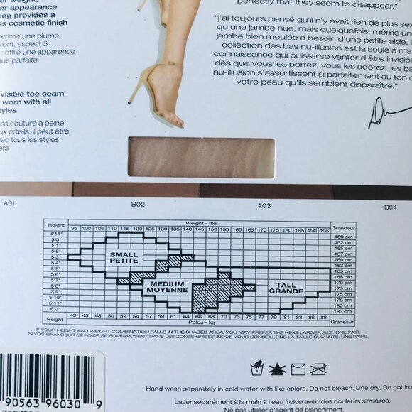 Donna Karan Hosiery Beyond The Nudes Thigh high Style DK 5003 Tone A01 - Picture 3 of 4